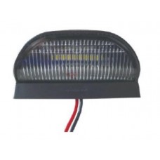 Lámpa rendszám kerek fekete 5LED