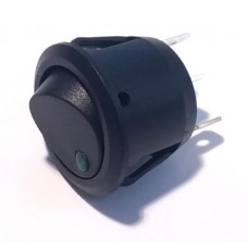 Billenő kapcsoló kerek 24V LED-es zöld
