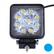 Munkalámpa LED szögletes 27W 12-24V kék